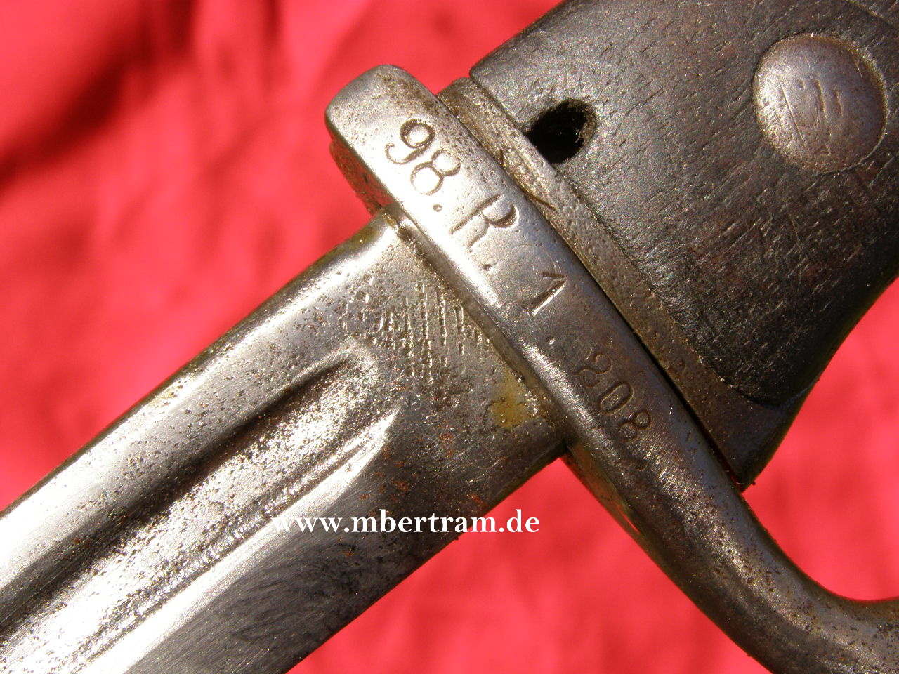 10374-9 Gekürztes preuss. Seitengewehr M 1898, Scheide. Hörster, Selten
