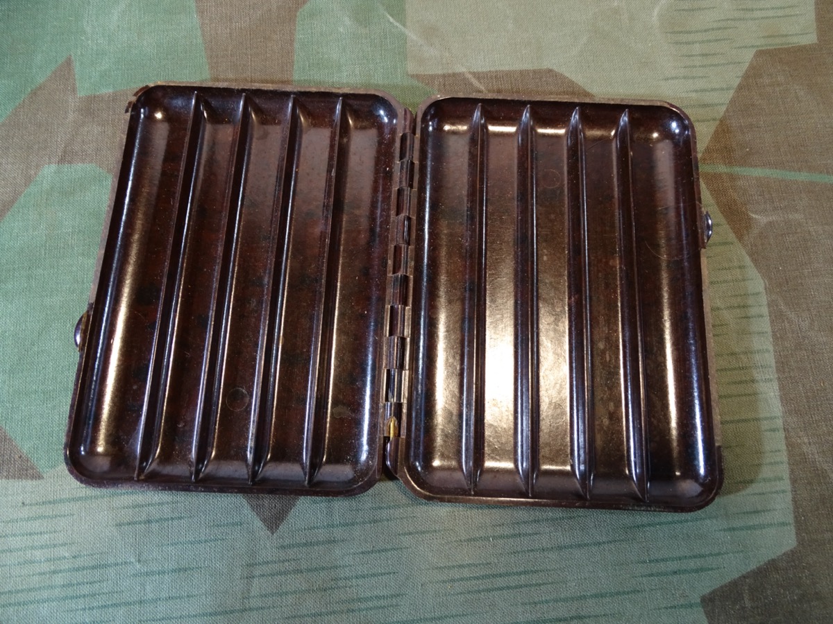 Flache Bakelit Zünderdose, Wehrmacht , als Zigarettenetui nutzbar
