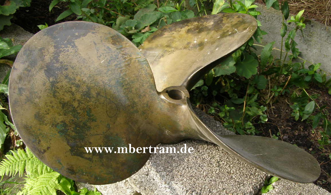 Kriegsmarine Schiffsschraube, Buntmetall ca. 64 cm, WaA