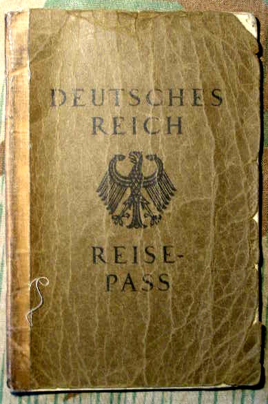 Reisepass Deutsches Reich, Weimarer Adler auf Titelseite, Z.3