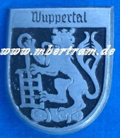 WHW Abz. " Wuppertaler Stadtwappen" Aluminium, massiv