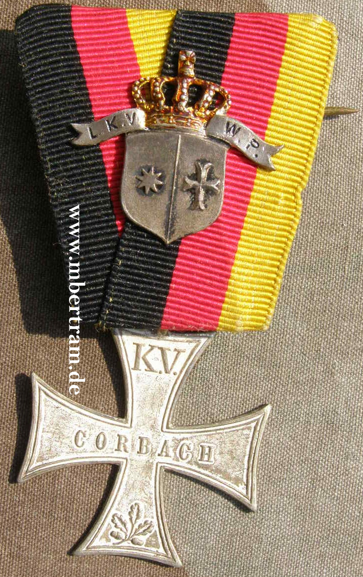 Mitgliedsabzeichen Kriegerverein Corbach um 1927