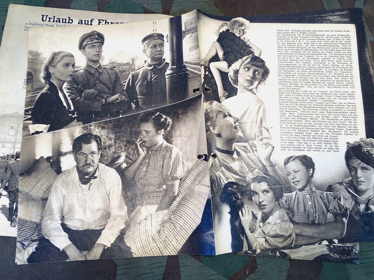Film-Kurier, Kino Programmheft, Urlaub auf Ehrenwort, 1937