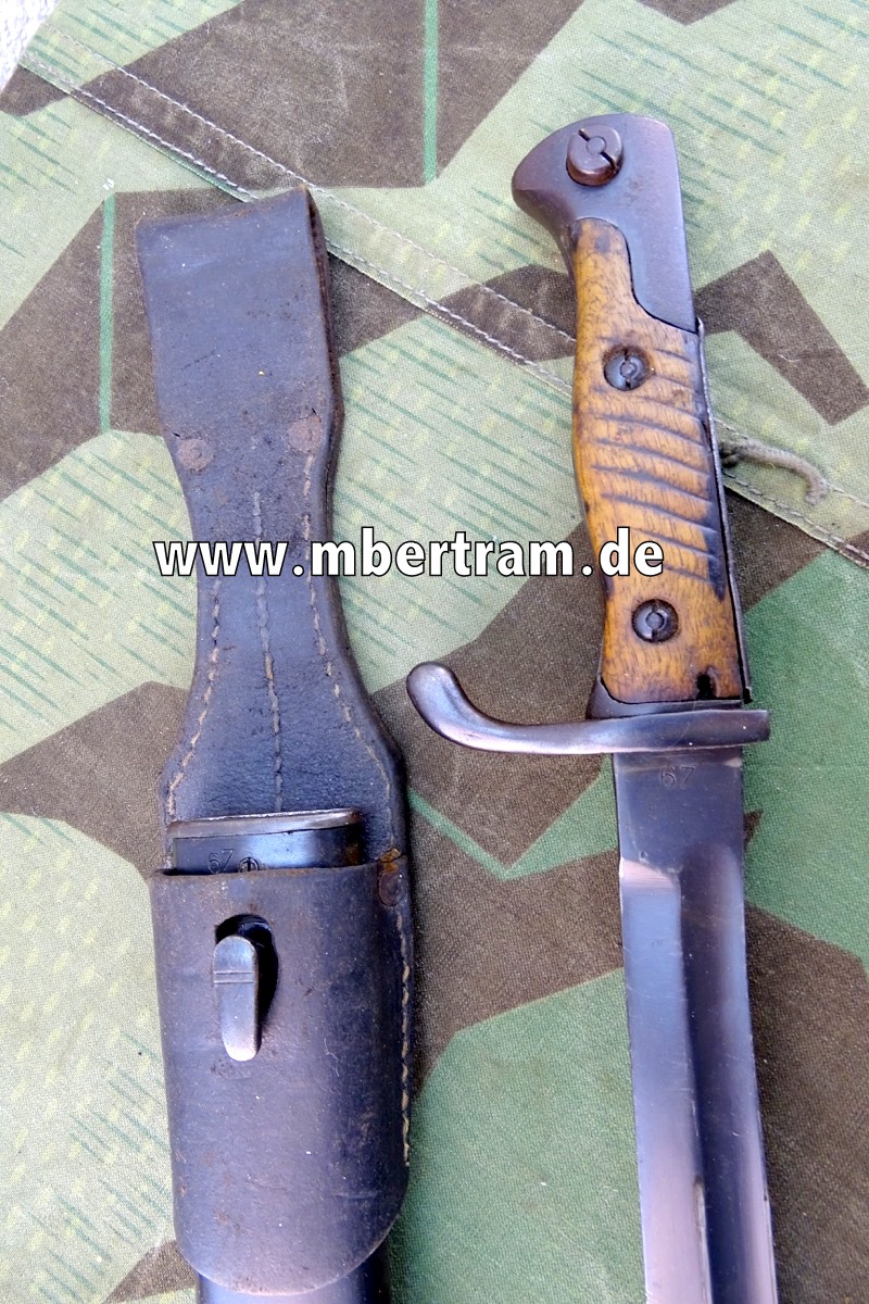 17977-2 1.Weltkrieg Bajonett Mod. 98/05, Koppelschuh " Schleutermann, Remscheid 1918