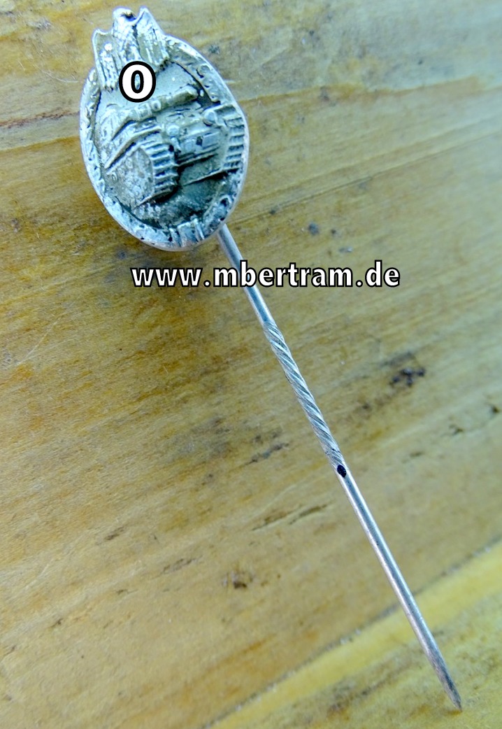 Panzerkampfabzeichen in Silber 16mm Miniatur