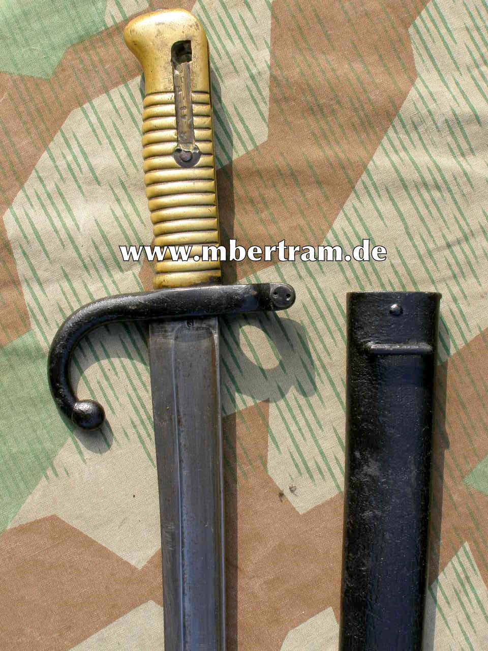 11114-1 Frankreich Säbelbajonett M 1866, Hst.: "Cohat 1870"