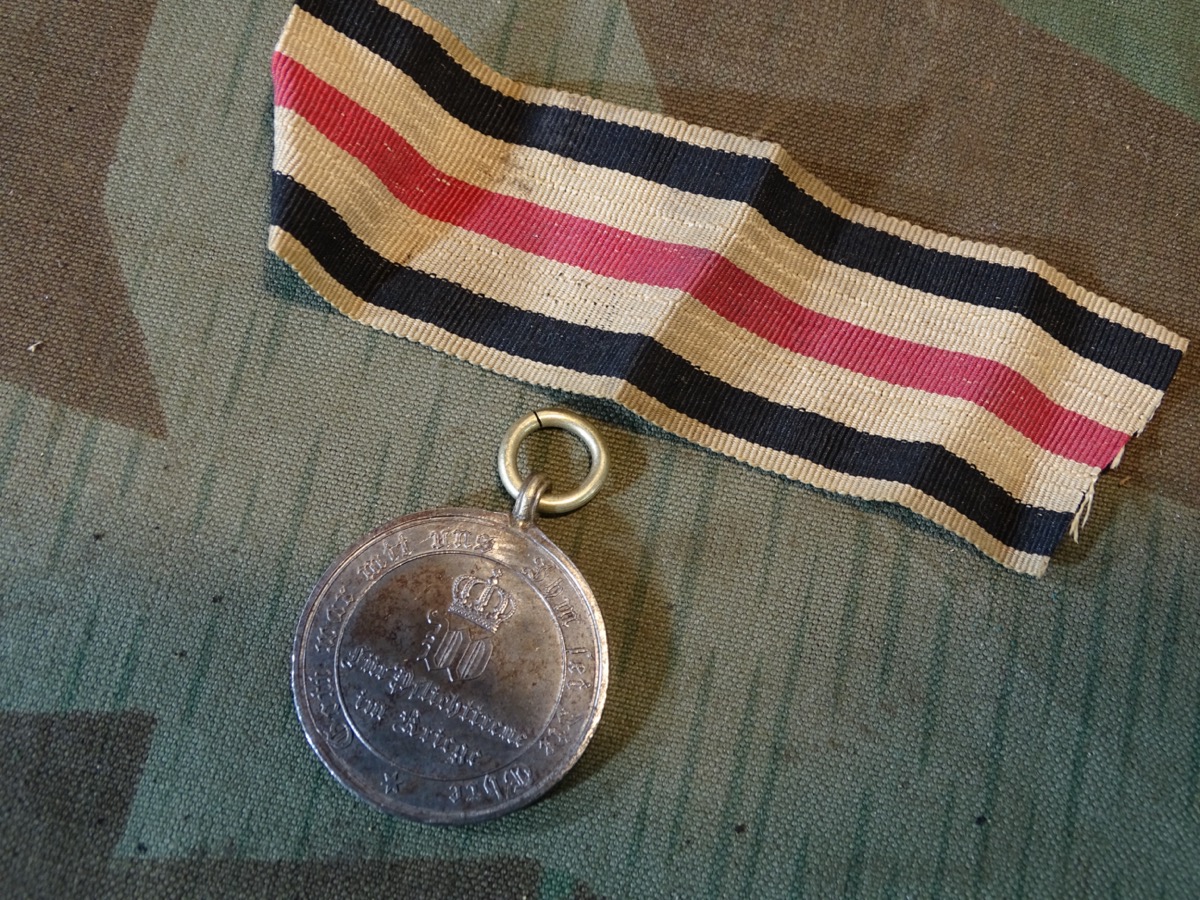 Kriegsdenkmünze 1870/71, Eisen für Nichtkämpfer, mit Band