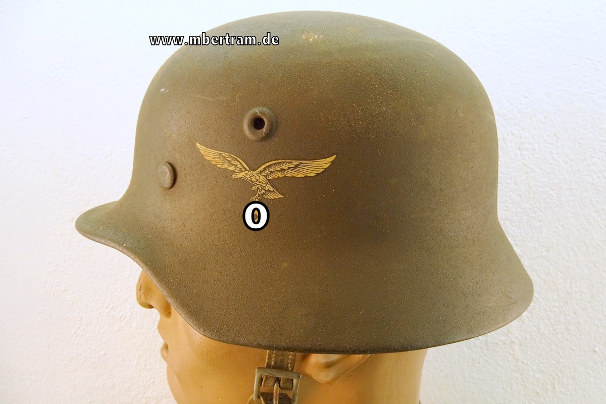 Luftwaffe Stahlhelm M 40 mit Adler Emblem 2 Form