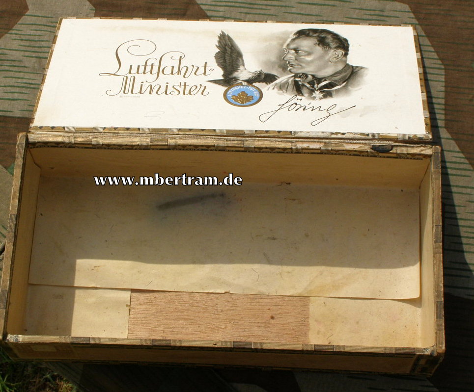 Zigarren Kiste, 50 Stück "Luftfahrt Minister" um 1933