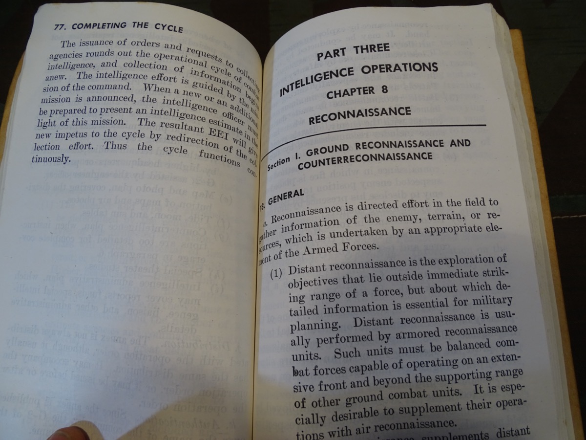 Department of the Army Field Manual FM 30-5, Combat Intelligence  1951 