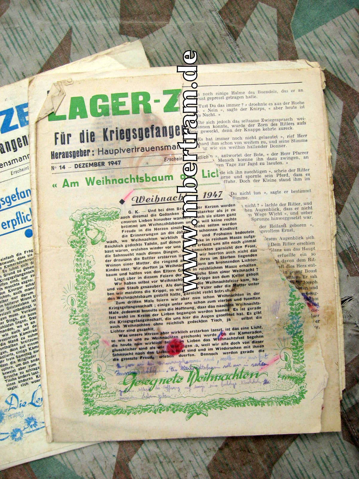 12982-10 Kriegsgefangenen Zeitung, Depot No. 12, Hesdin 1946/47/48