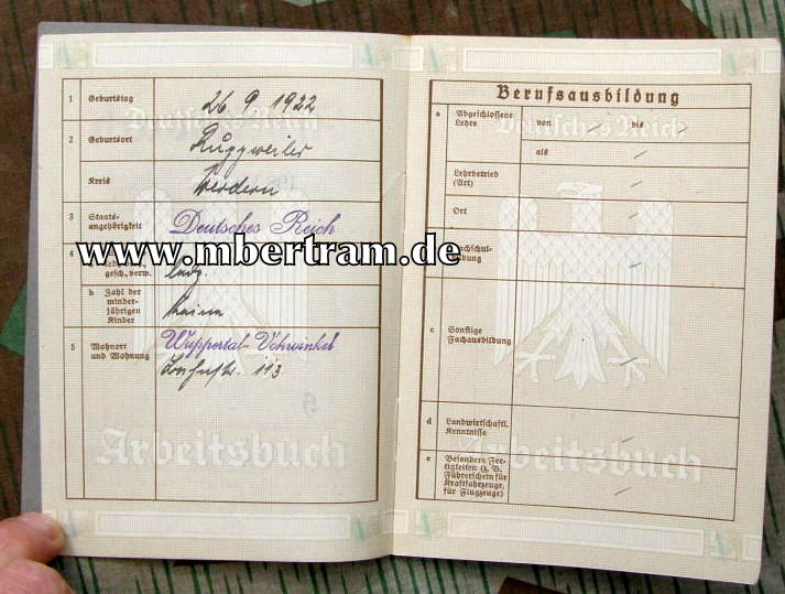 11174-12 Dokumentenkonvolut Kameradschaftsälteste Anna L. weibl. RAD