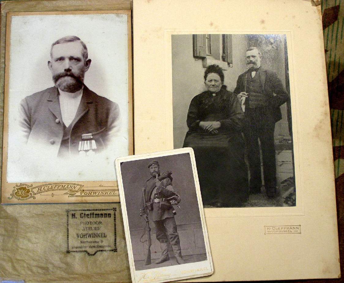 Kabinetfoto Soldat des Krieges 1870/71. Inf.Gewehr 71...