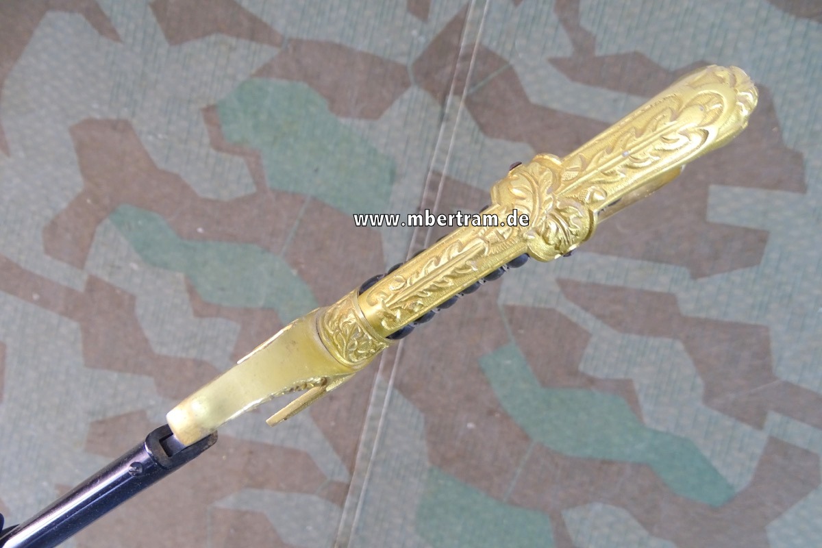 Heeres Offizierssäbel, golden eloxiertes Aluminium Griffstück, seltene Variante