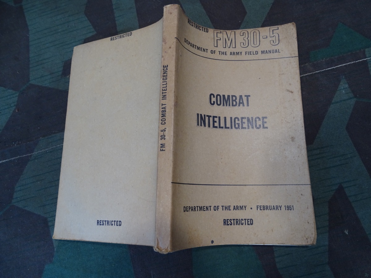 Department of the Army Field Manual FM 30-5, Combat Intelligence  1951 