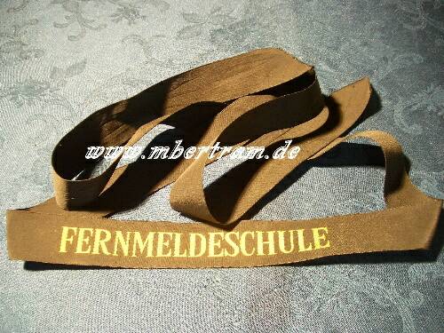Bundesmarine Mützenband, "Fernmeldeschule" 1,47m.