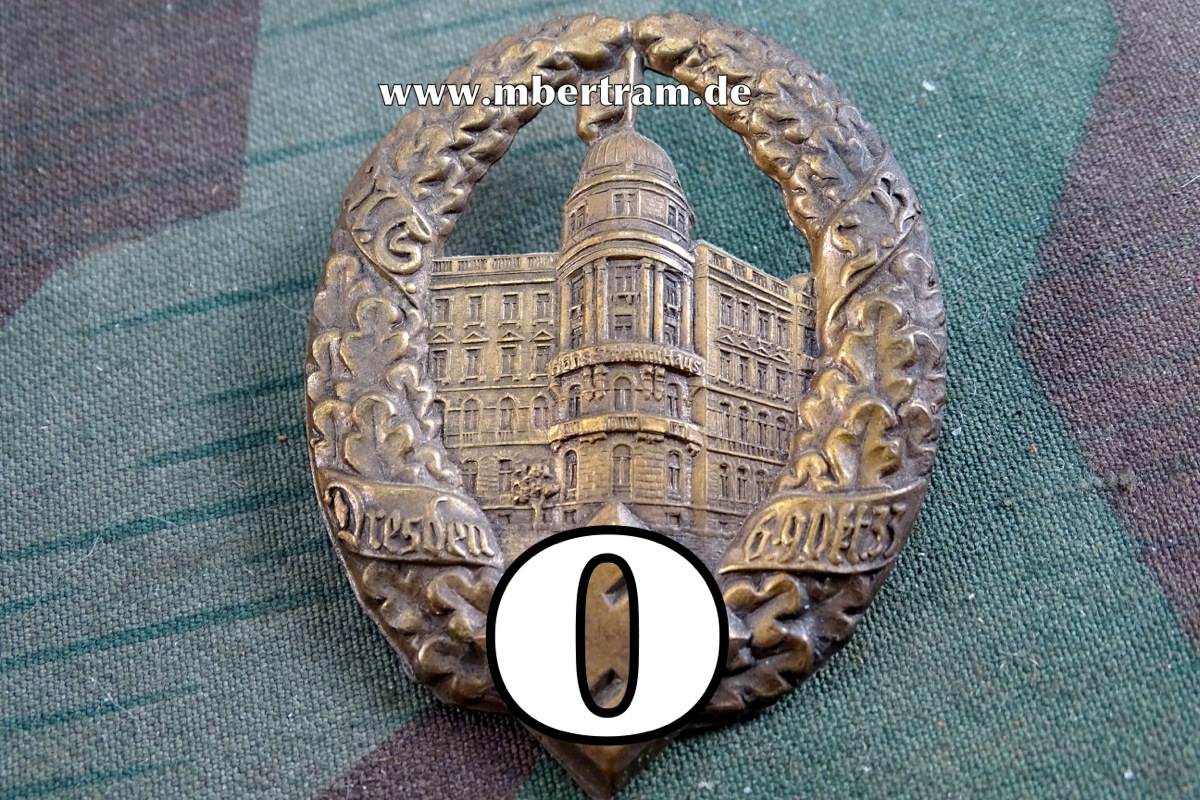 Treffabzeichen "Hans Schemm Haus, NSLB, Dresden, 6. - 9.Okt. 1933."