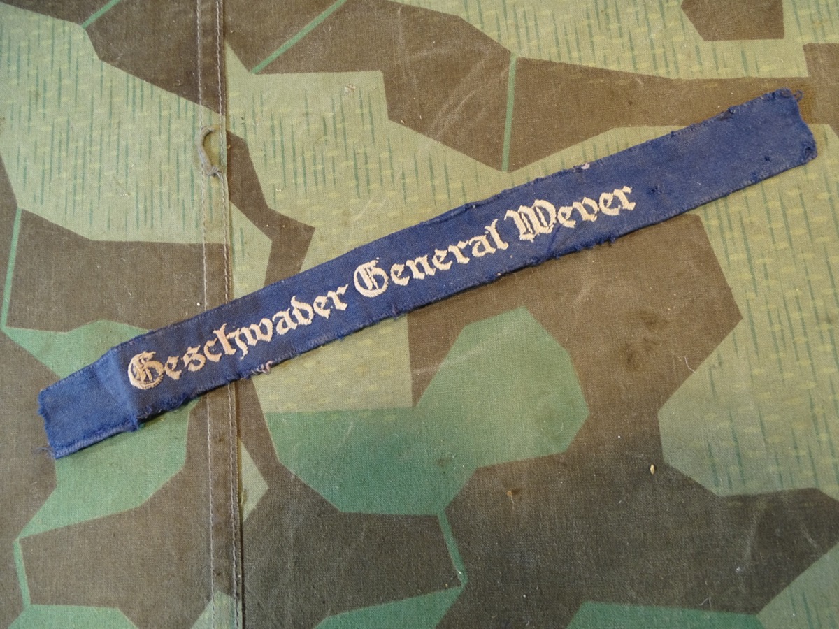 Luftwaffen Manschafts Ärmelband Geschwader General Wever, getragen, 33,5 cm