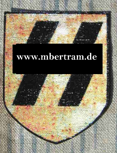 Replik: 1x Helmwappen Waffen SS, wasserablösbar, GEALTERT