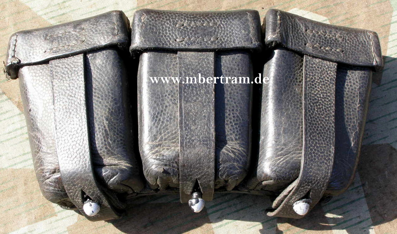 Kriegsmarine 3er Munitionstasche 1935 Offenbach, KM Adler