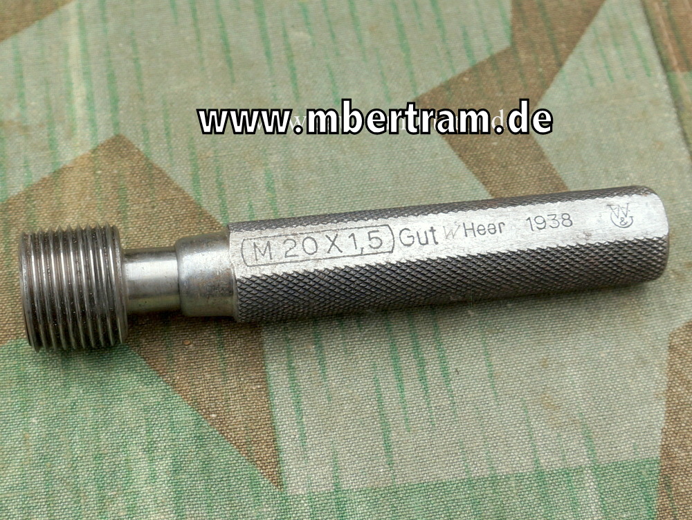 Wehrmacht Waffenmeister Gewindelehre M 20 x 1,5