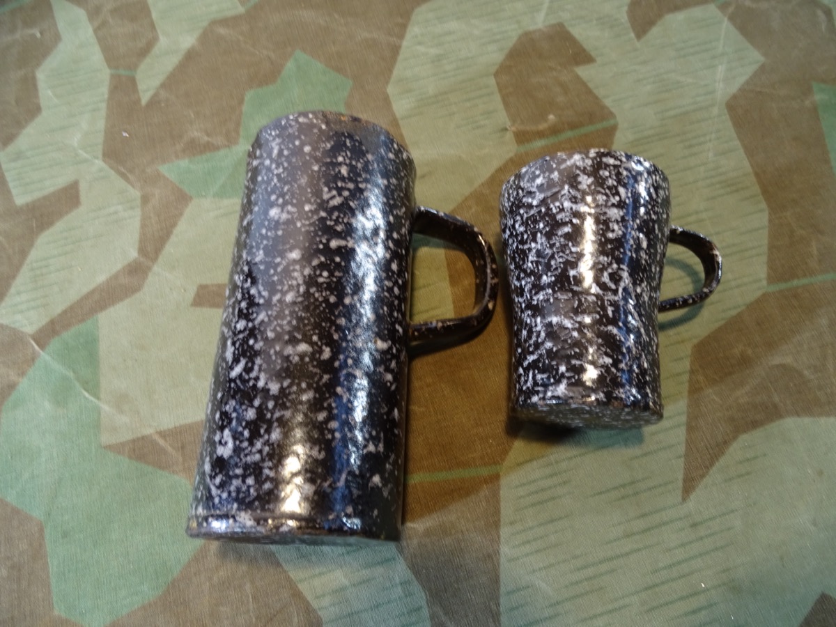 2 Messbecher / Becher aus 5cm Hülse der Wehrmacht