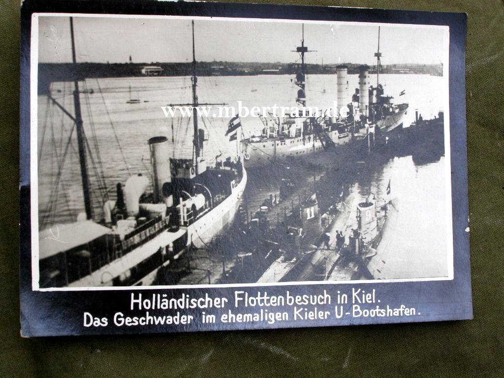 Holländischer Flottenbesuch in Kiel, Postkartenformat,