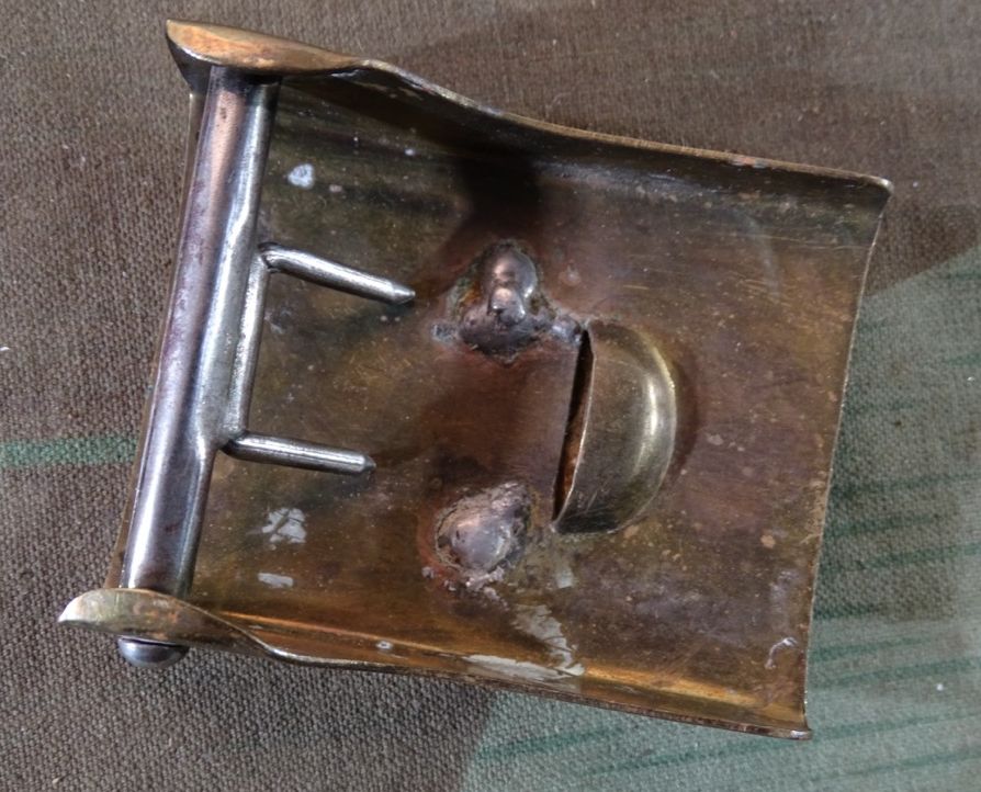 Messing SA Koppelschloss mit auf der Spitze stehendem HK