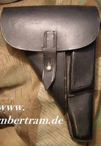 P 38 Pistolentasche, 40er Jahre , schwarzes Leder