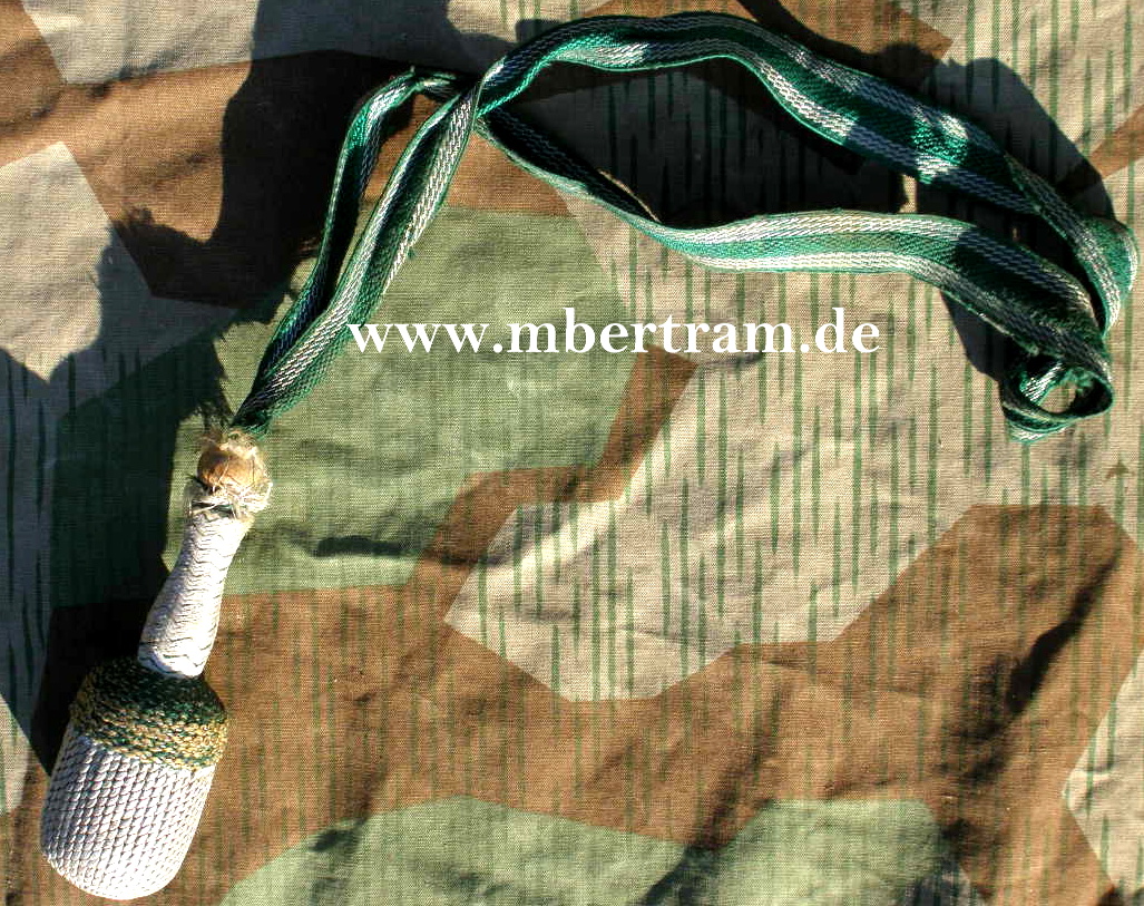 Wehrmacht Troddel f. Unteroffiziere, Fahnenjunker für Seitengewehr, grün/ silbern