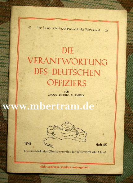 Ellenbeck: Die Verantwortung des deutschen Offiziers, OKW