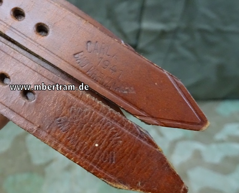 2x Wehrmacht Beriemung / Packriemen  / Schnallriemen ca. 31cm, 1941