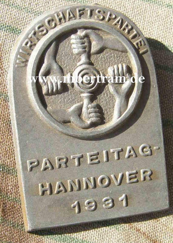 Parteitag Hannover 1931, Wirtschaftspartei, Metall