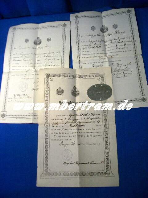 Dokumentenkonvolut,E-Marke 1. WK Ers. Btl. Fuss Art. Rgt.7