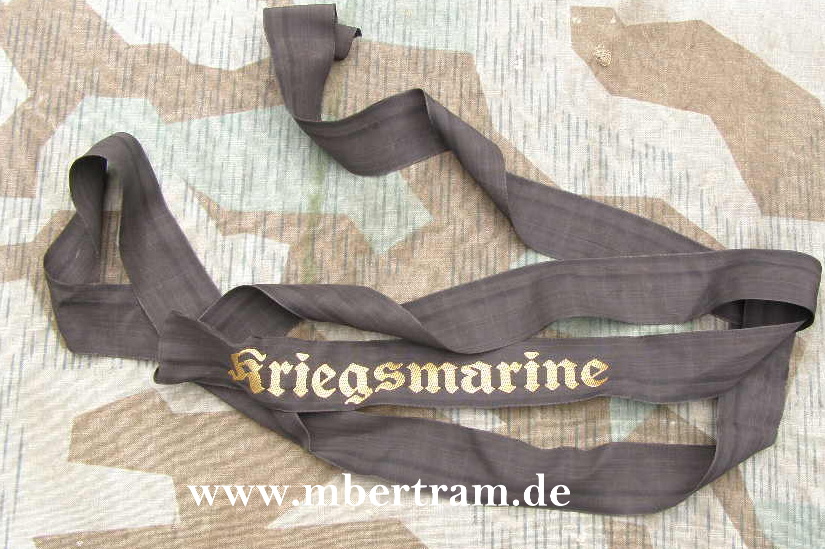 8477-1 Mützenband "Kriegsmarine "Metallfadenstickerei