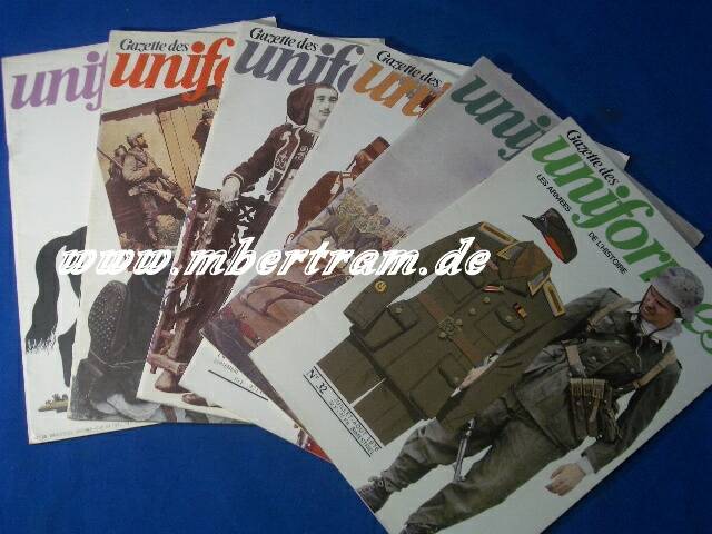 6 x Gazette des Uniformes Les Armees De L`Histoire 1976