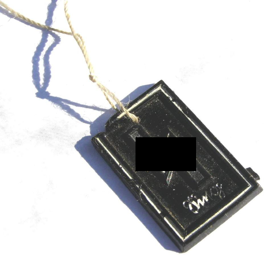 WHW Anstecker "S Rune", Kunststoff mit Bändchen
