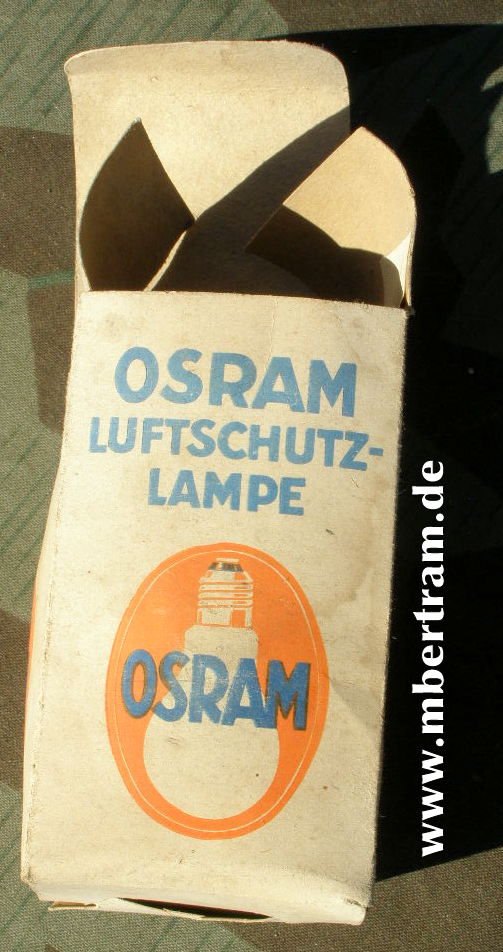 13551-8 Osram Luftschutz Lampe, 25 W, Verpackung, Anleitung