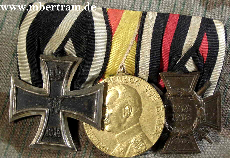 3er Ordensspange eines badischen Kriegsteilnehmers