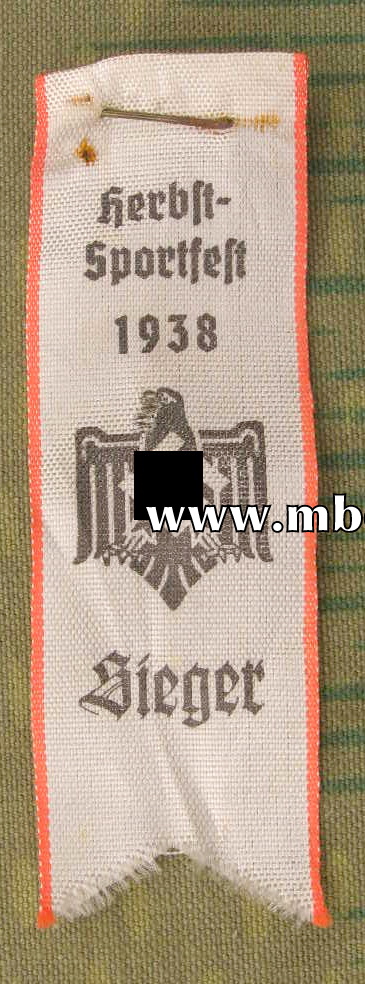 Siegerabzeichen DRL Herbst Sportfest 1938, Stoffabzeichen