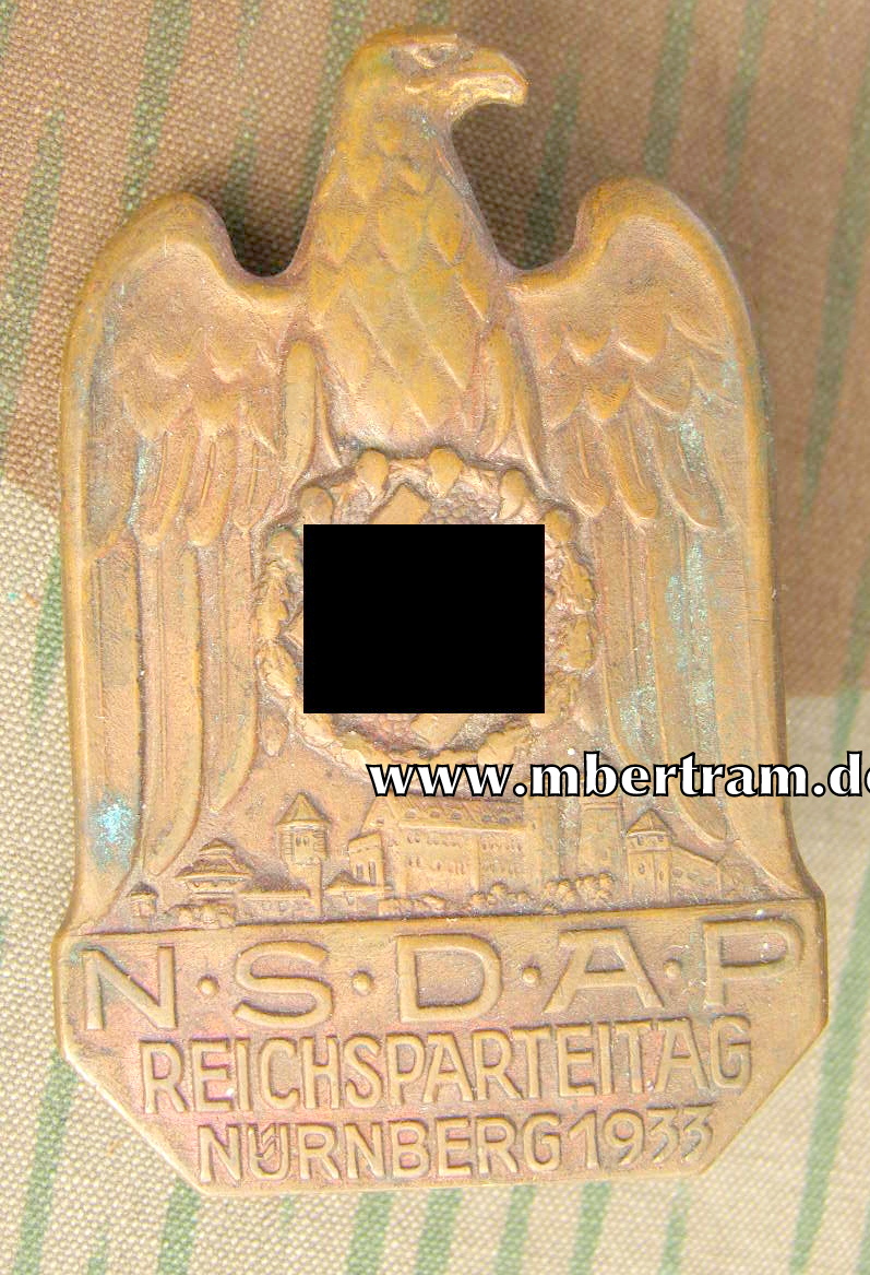 Treffabzeichen "NSDAP Reichsparteitag Nürnberg 1933"