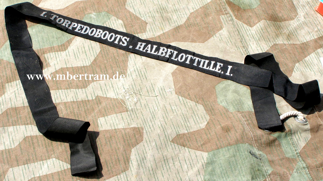 1. WK Mützenband "1. Torpedoboots=Halbflottille.1."