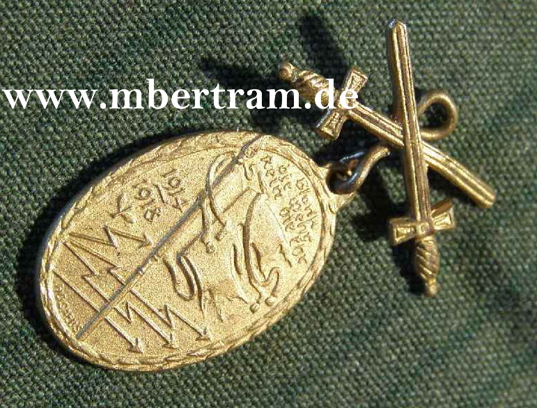 Miniatur 16mm, Kyfhäusermedaille 1914-18, f. Frackkettchen