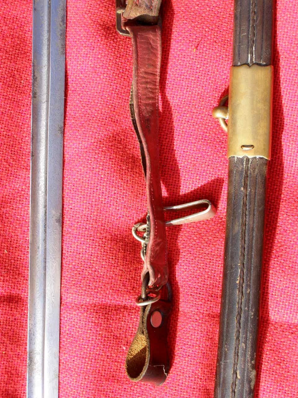 10385-7 Infanterie Offizierssäbel, Löwenkopfgriff, Lederscheide um 1890, WKC