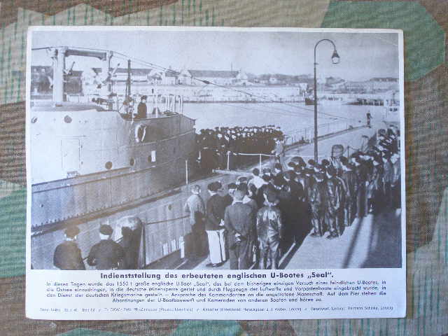 Indienststellung des erbeuteten englischen U-Bootes Seal 1941