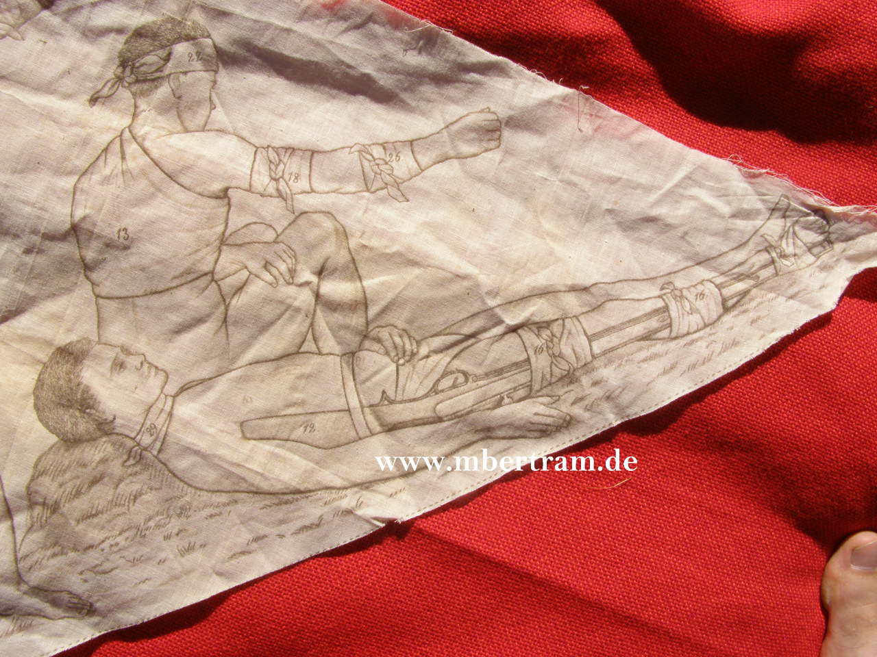 Verbands Dreieckstuch, preuss., 1870 -1918, Abb. Gewehr 71