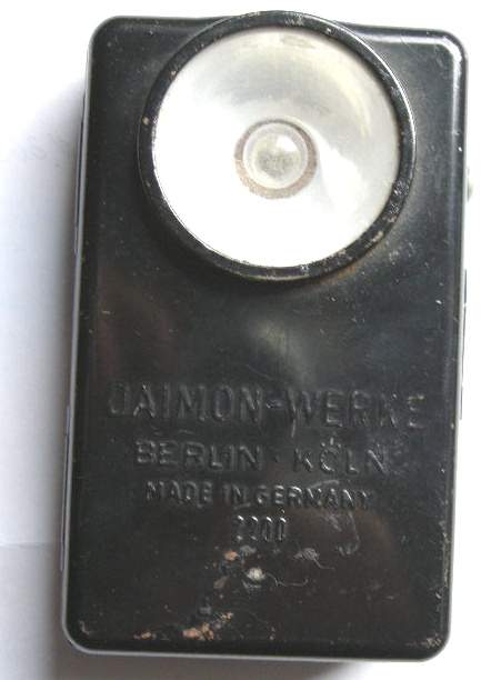 Signaltaschenlampe 40er Jahre, Daimon Werke Berlin- Köln