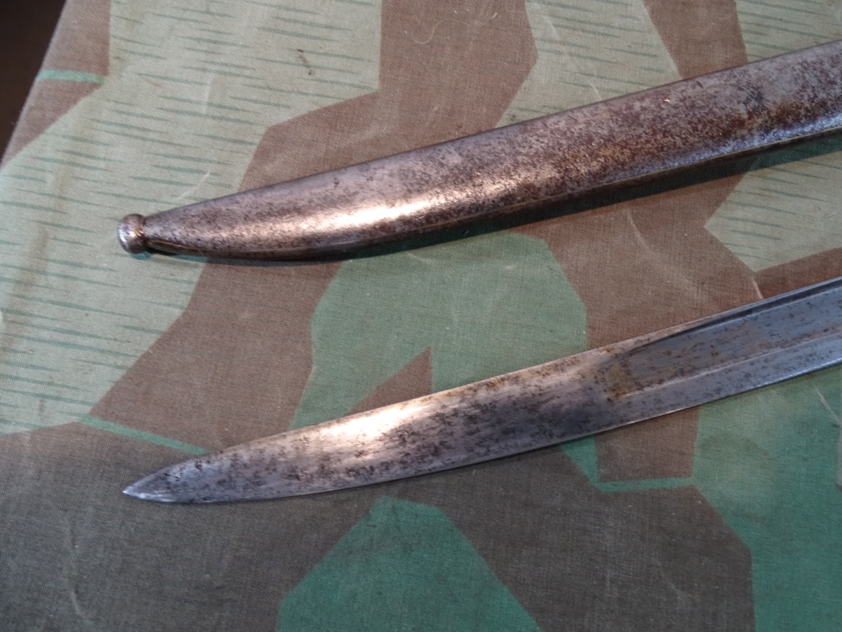 Frankreich Chassepot-Bajonett St. Etienne 1869, Metallscheide , Nummerngleich J 78615 Frankreich Chassepot-Bajonett St. Etienne 1869, Metallscheide , Nummerngleich J 78615