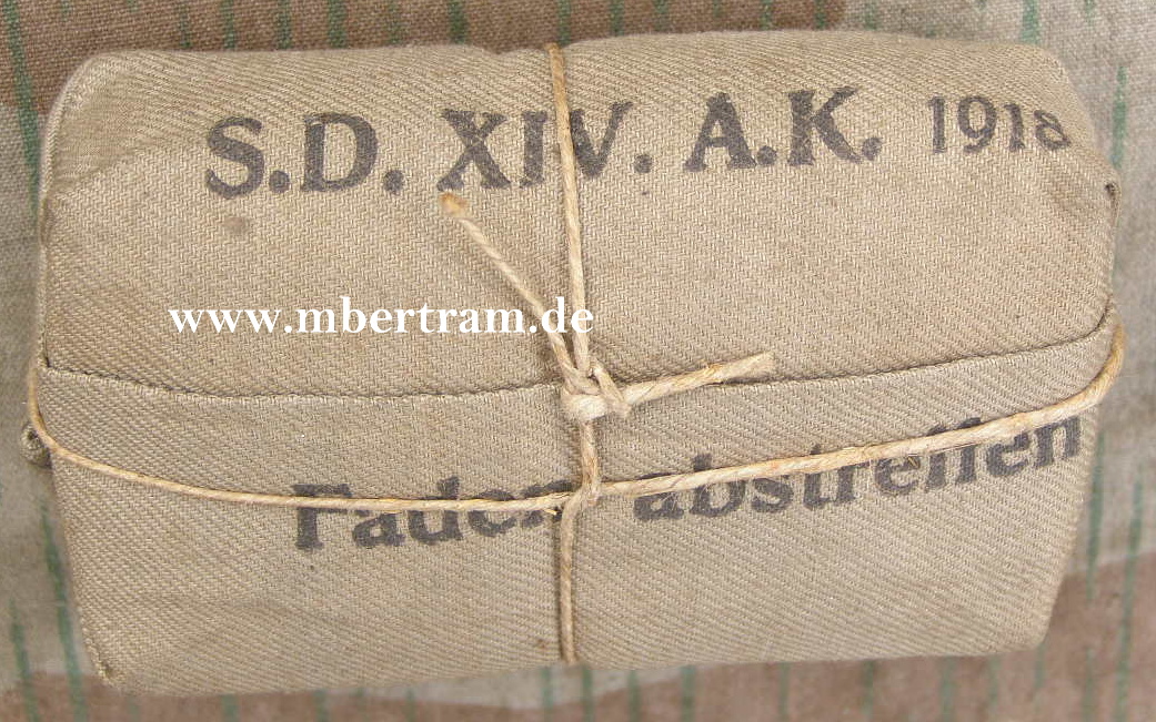 Verbandspäckchen, Kaiserreich, " S.D.XIV.A.K.1918"