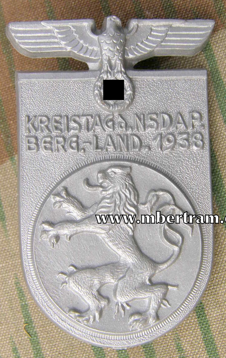 Treffabzeichen " Kreistag der NSDAP Bergisch Land 1938"